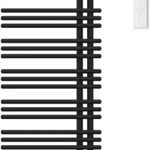 Radiateur de bain Zehnder Yucca Asym Noir mat Résistance électrique à droite Petit Prix
